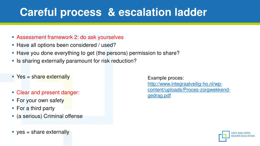 careful process escalation ladder 1