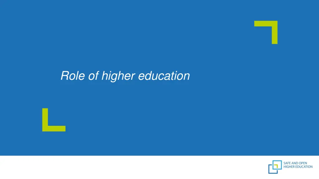 role of higher education