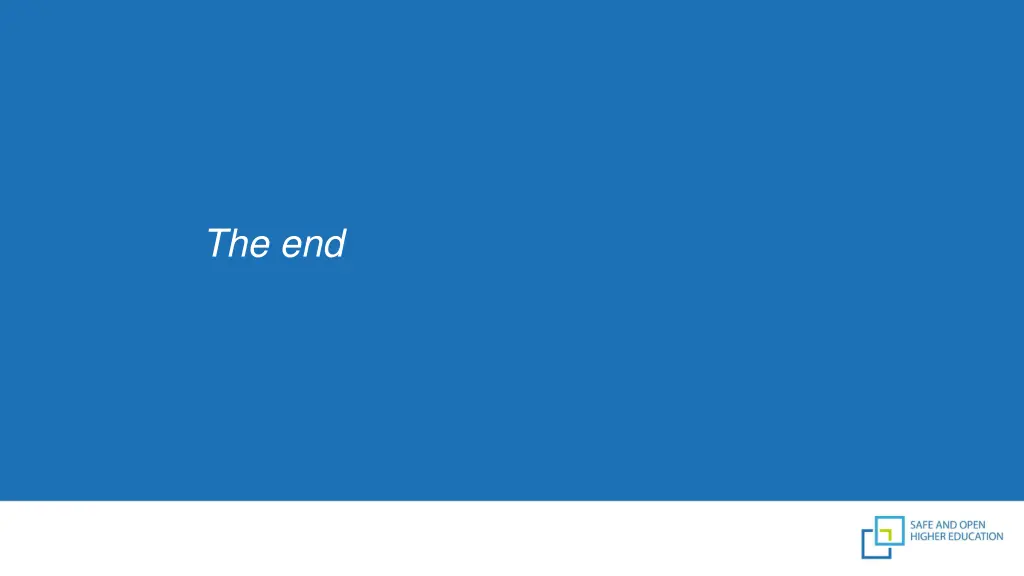 the end