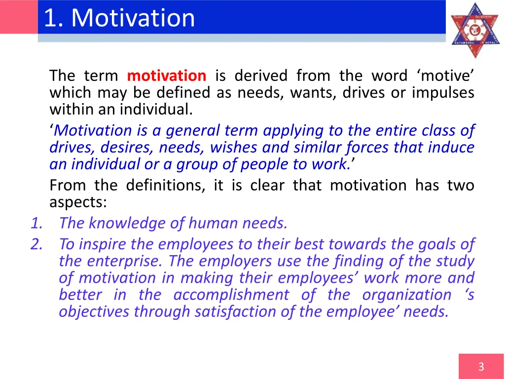 1 motivation