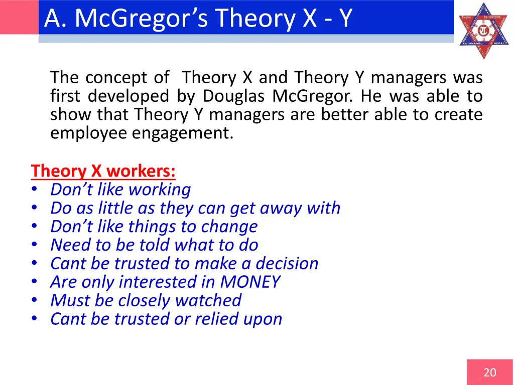 a mcgregor s theory x y