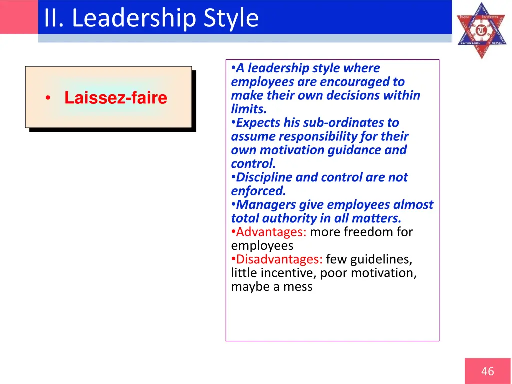 ii leadership style 2