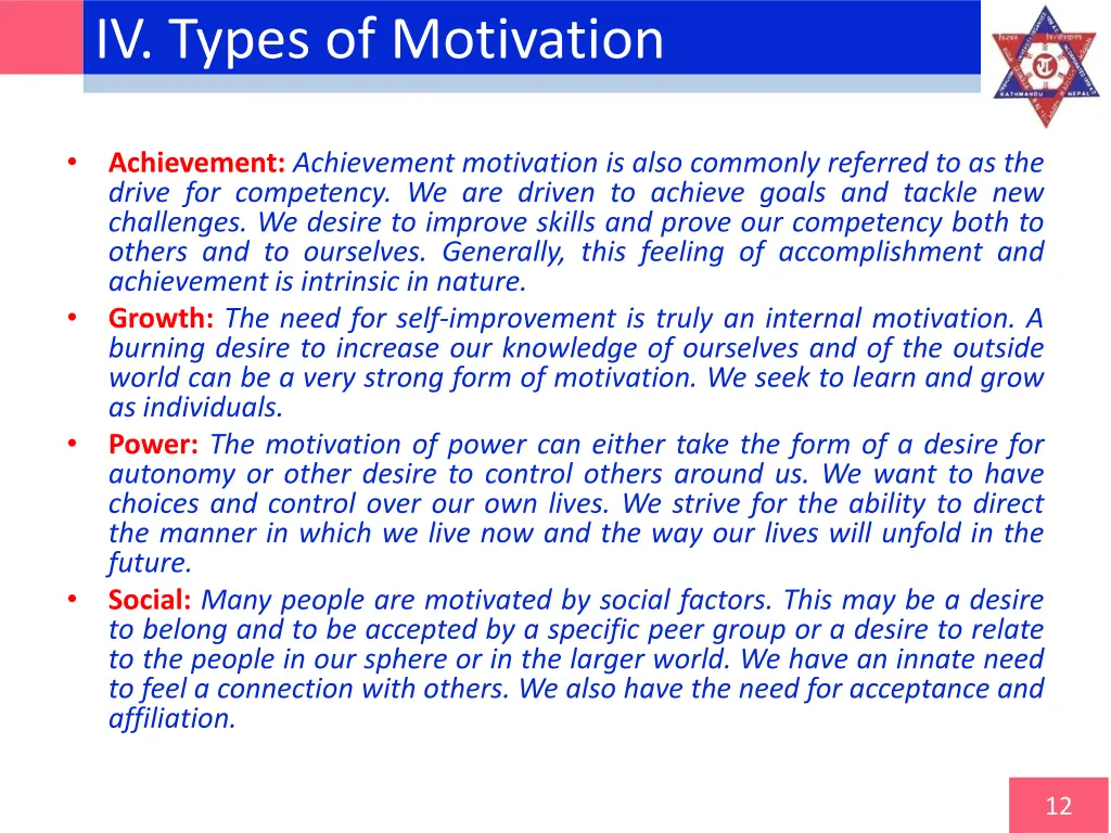 iv types of motivation 1