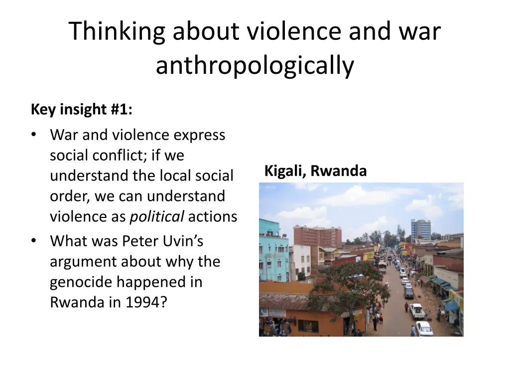 thinking about violence and war anthropologically