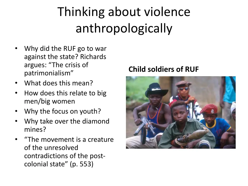 thinking about violence anthropologically