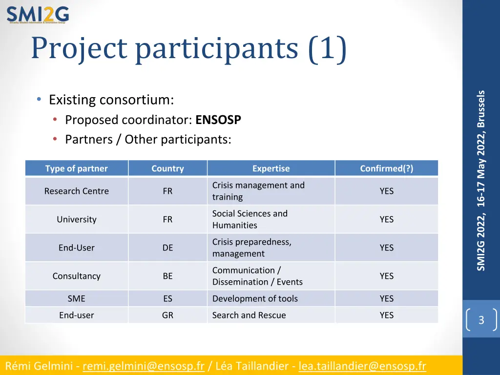project participants 1