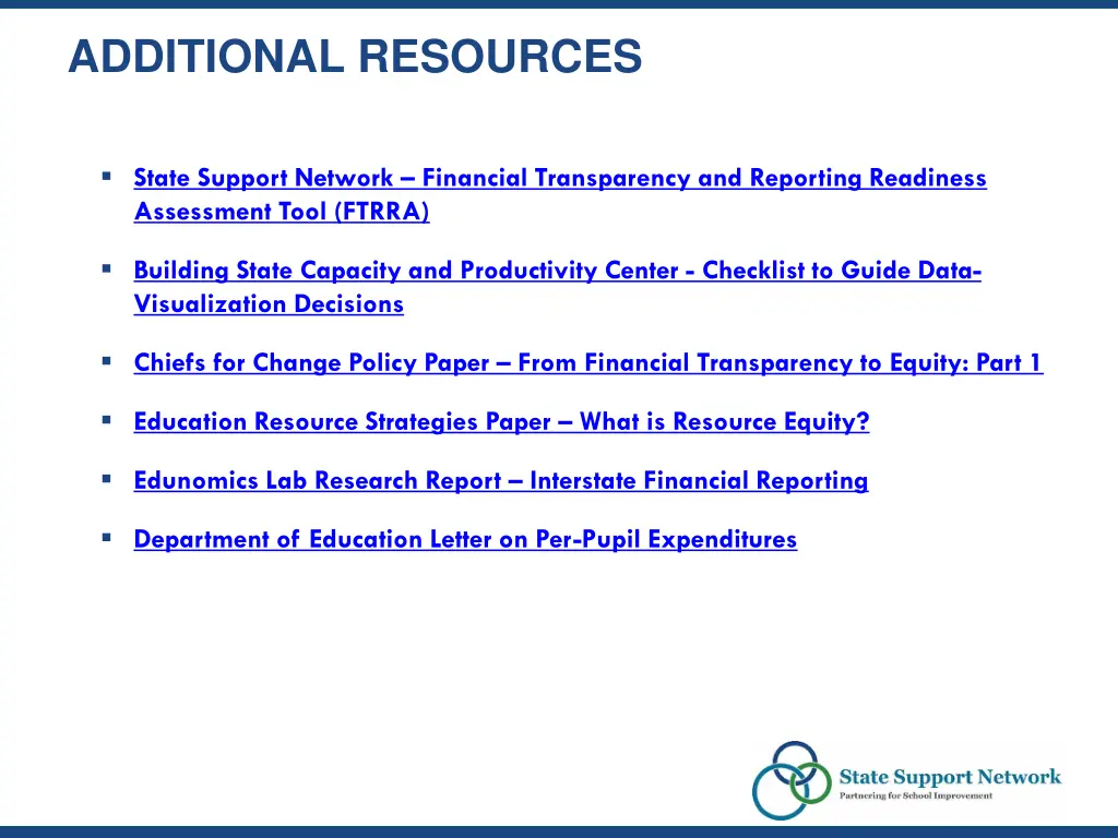 additional resources