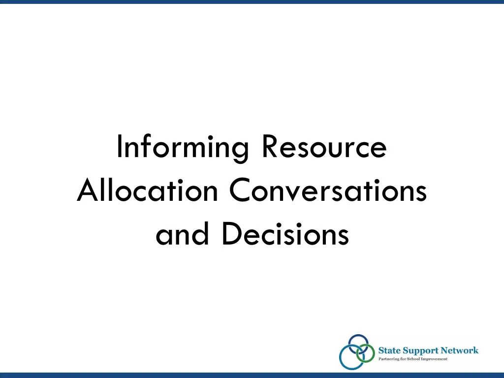 informing resource allocation conversations