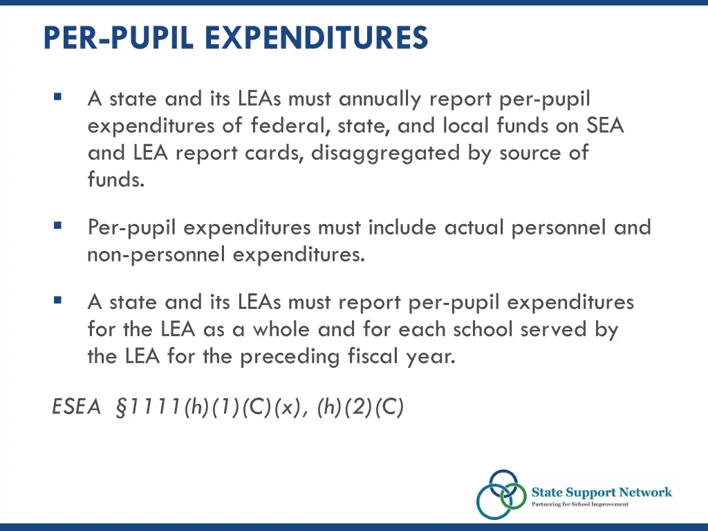 per pupil expenditures