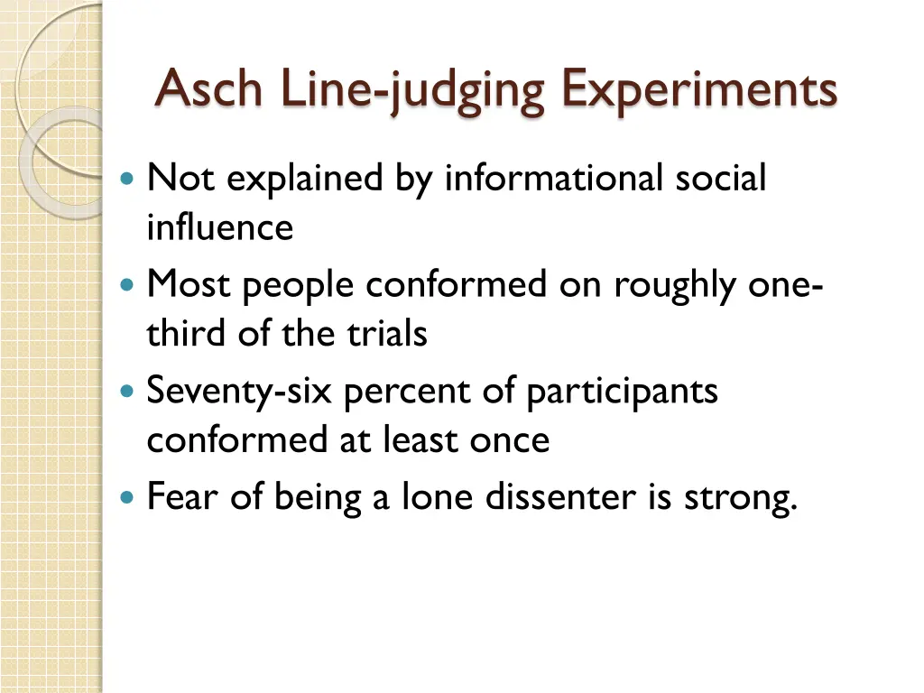asch line judging experiments