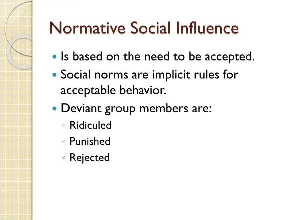 normative social influence