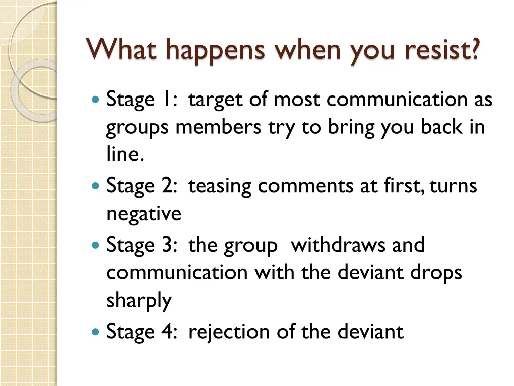 what happens when you resist