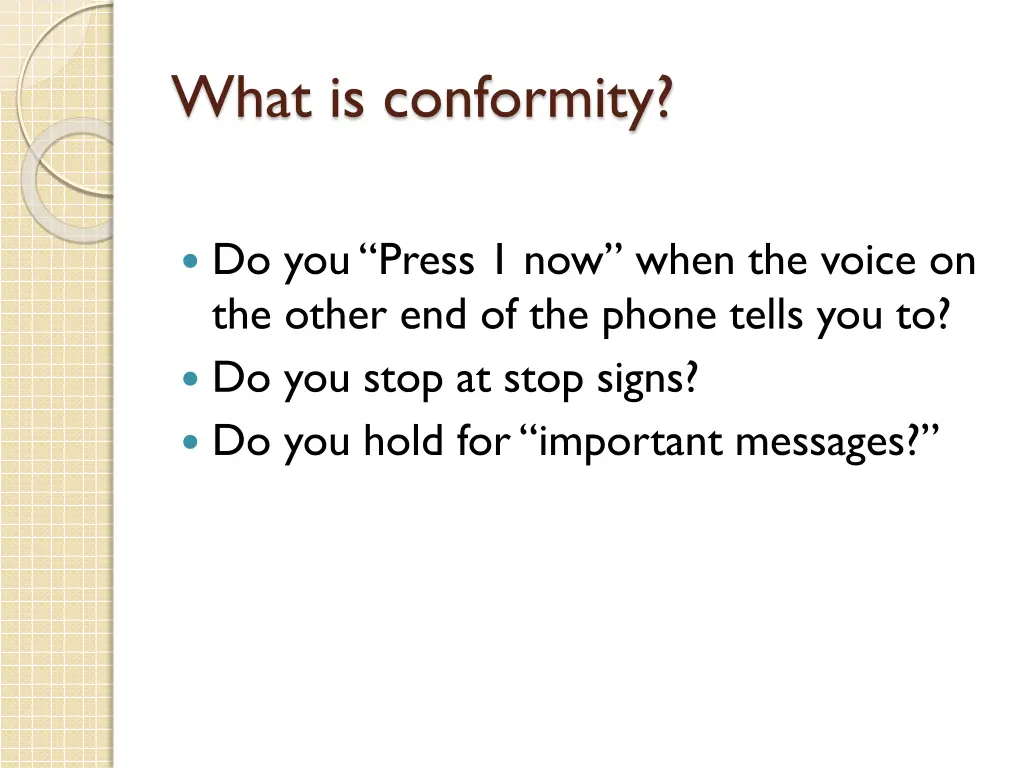 what is conformity 1