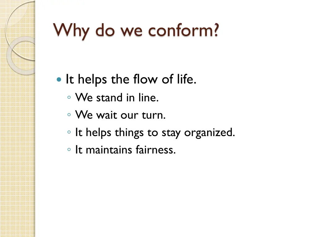 why do we conform