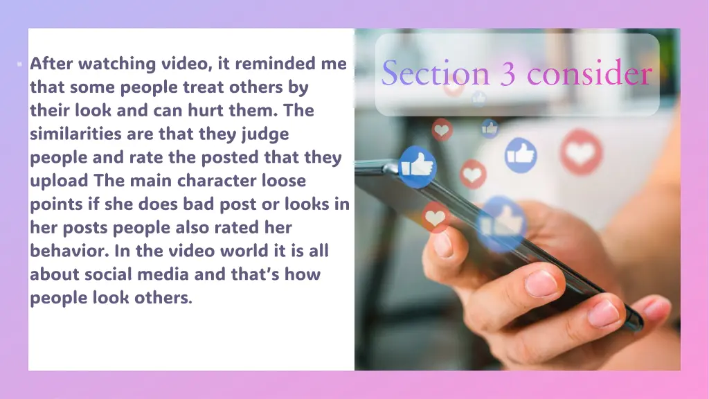 section 3 consider