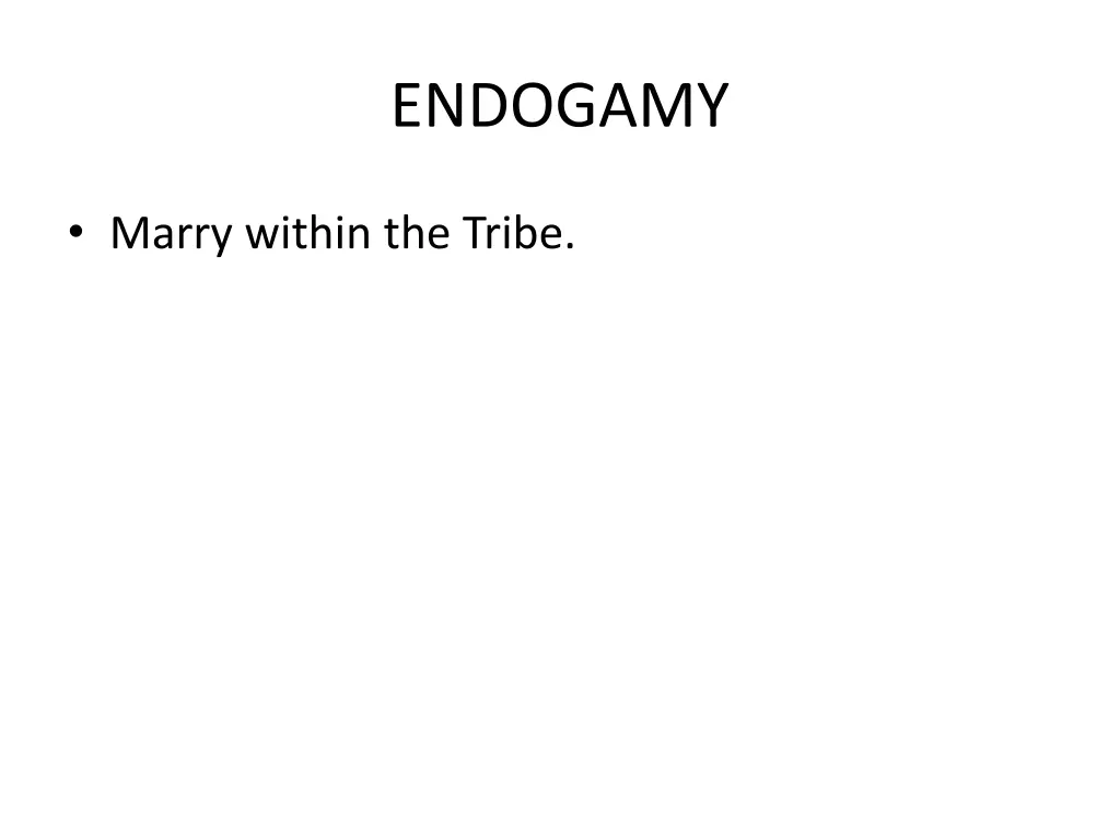 endogamy