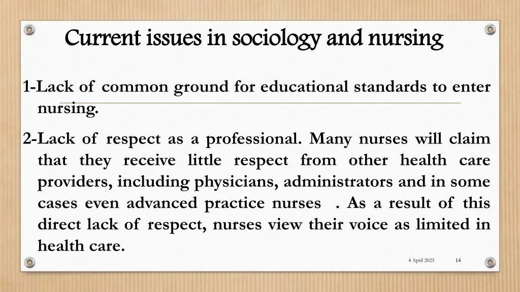 current issues in sociology and nursing
