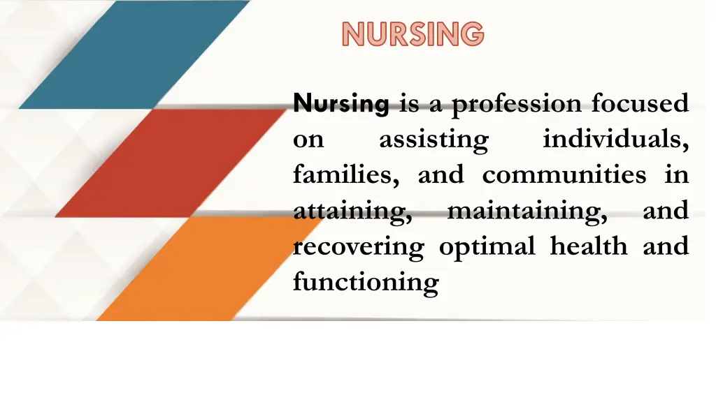 nursing