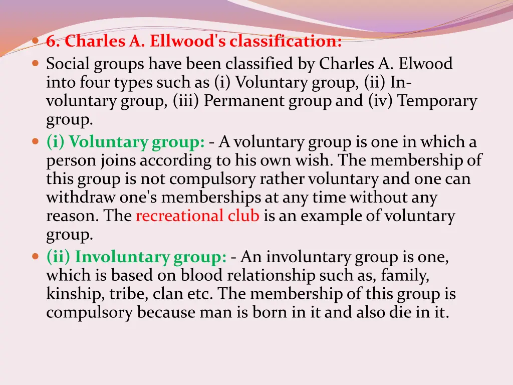 6 charles a ellwood s classification social