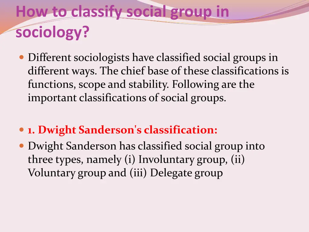 how to classify social group in sociology