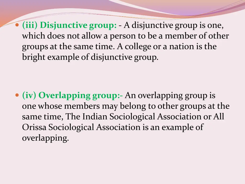 iii disjunctive group a disjunctive group