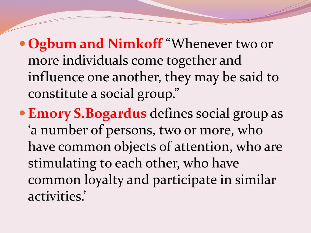 ogbumand nimkoff whenever two or more individuals