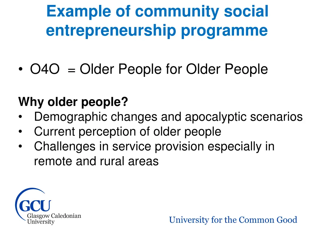 example of community social entrepreneurship