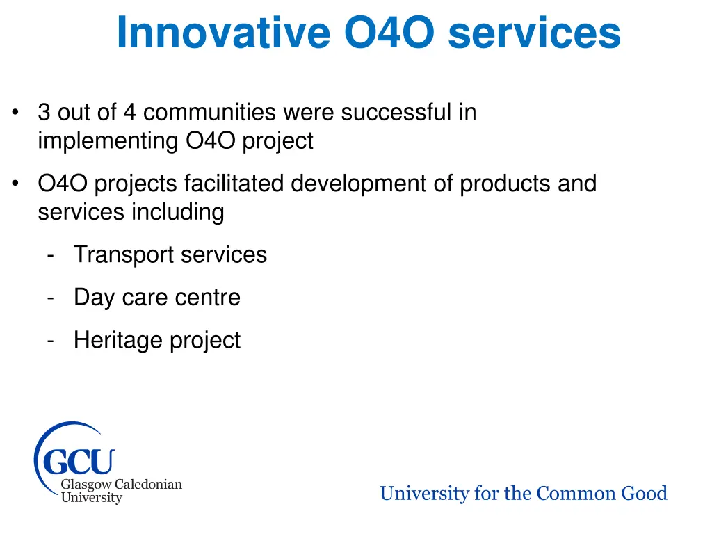 innovative o4o services