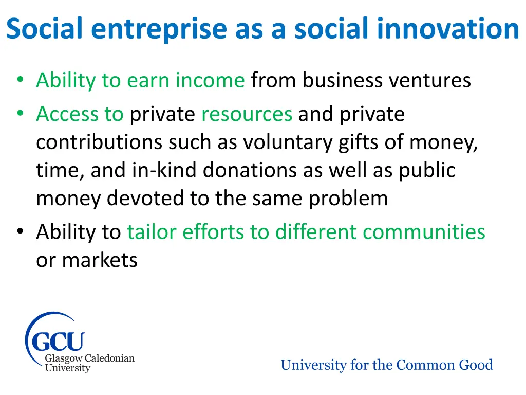 social entreprise as a social innovation
