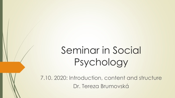 seminar in social psychology