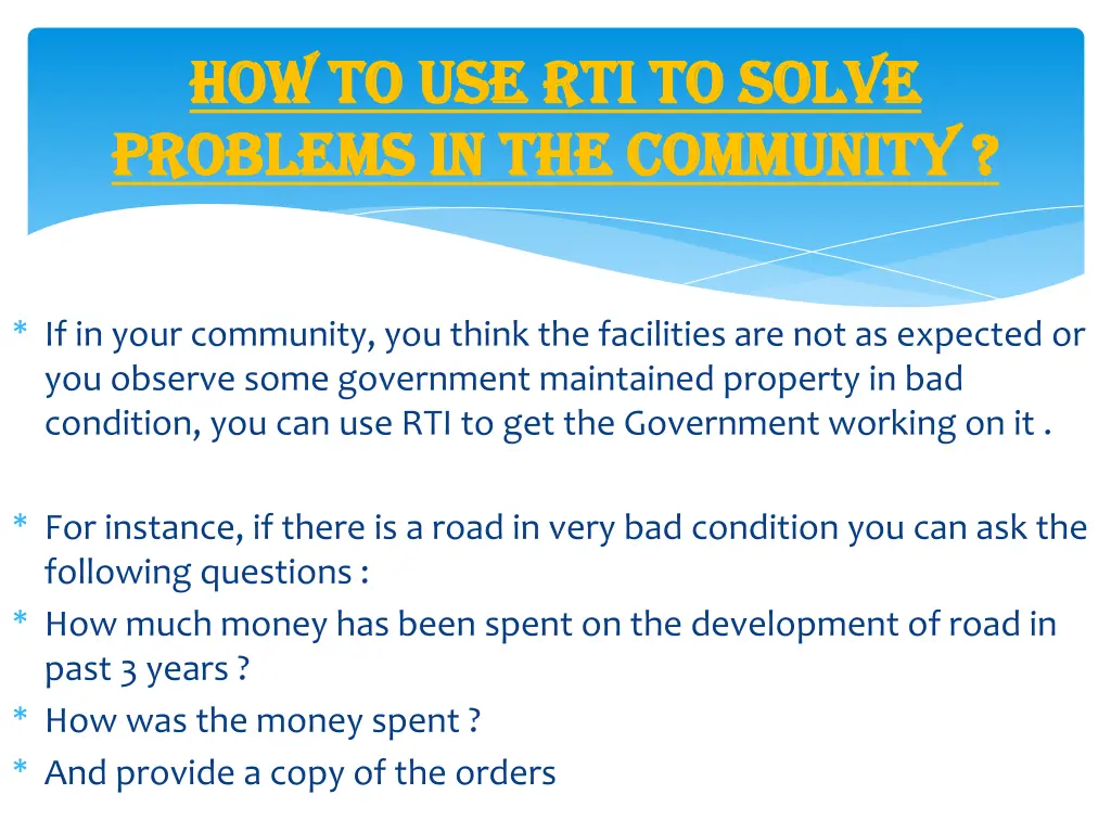 how to use rti to solve how to use rti to solve