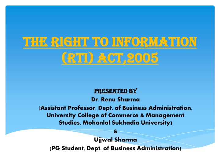the right to information the right to information