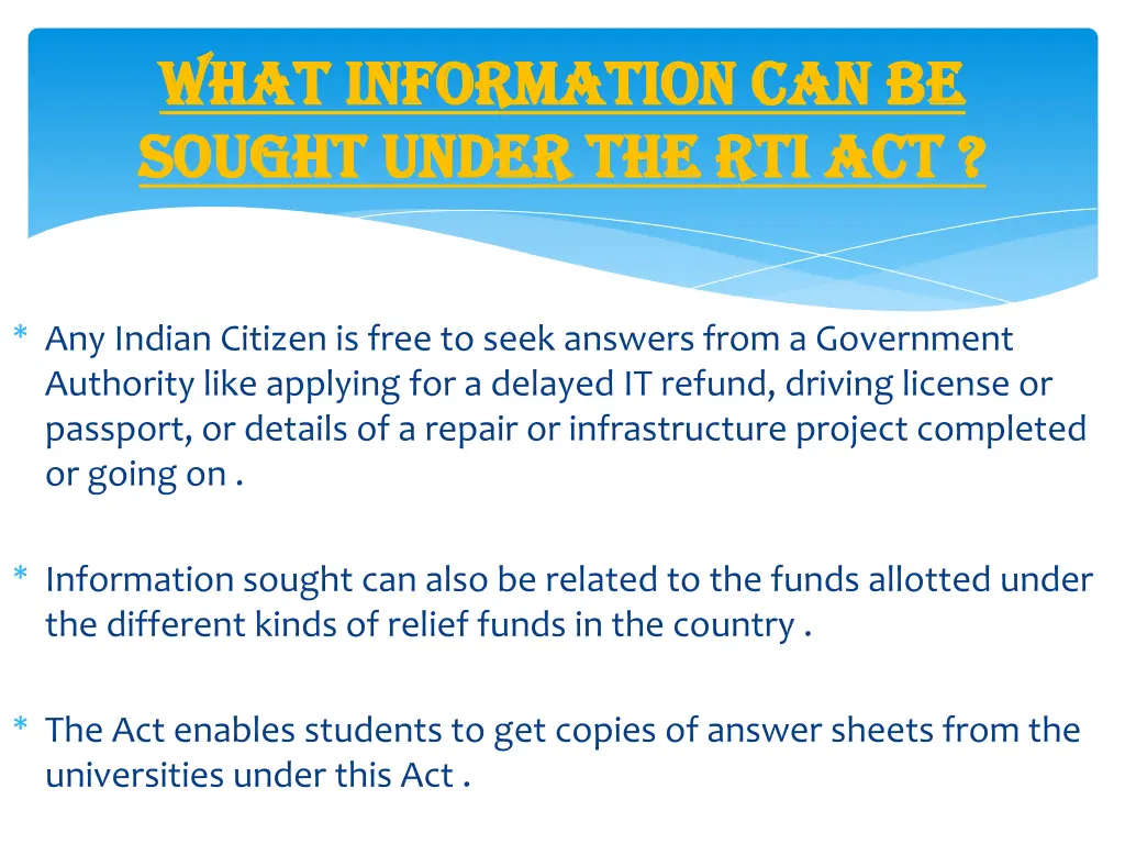 what information can be what information