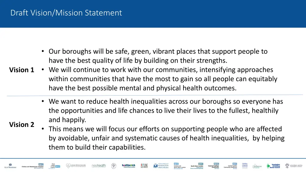 draft vision mission statement