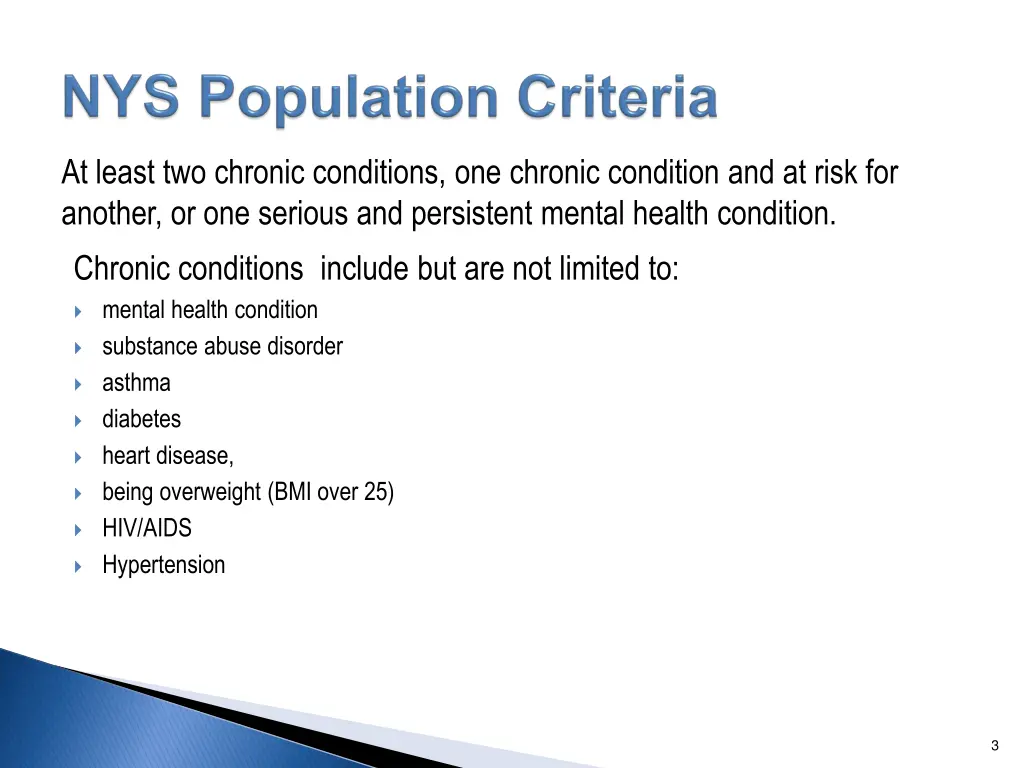 at least two chronic conditions one chronic
