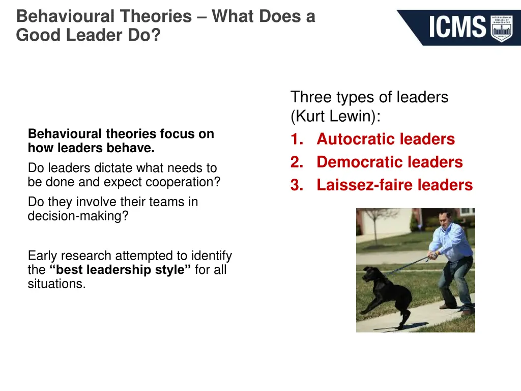 behavioural theories what does a good leader do
