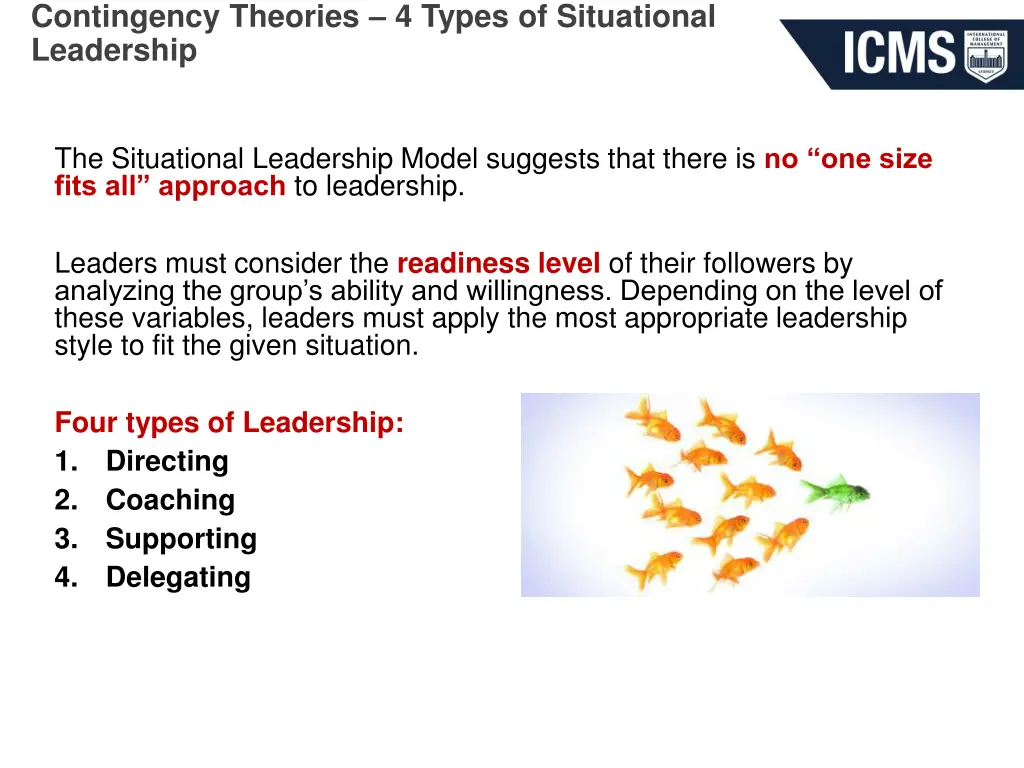 contingency theories 4 types of situational