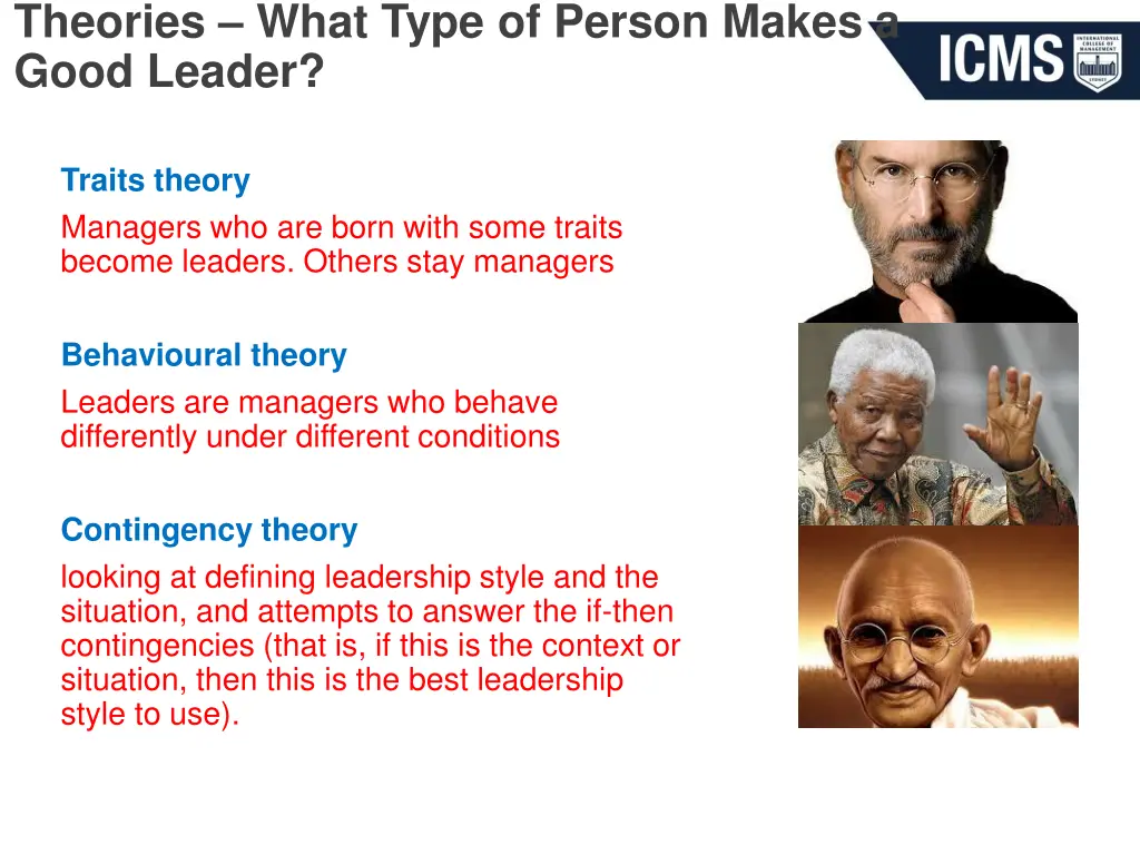 theories what type of person makes a good leader