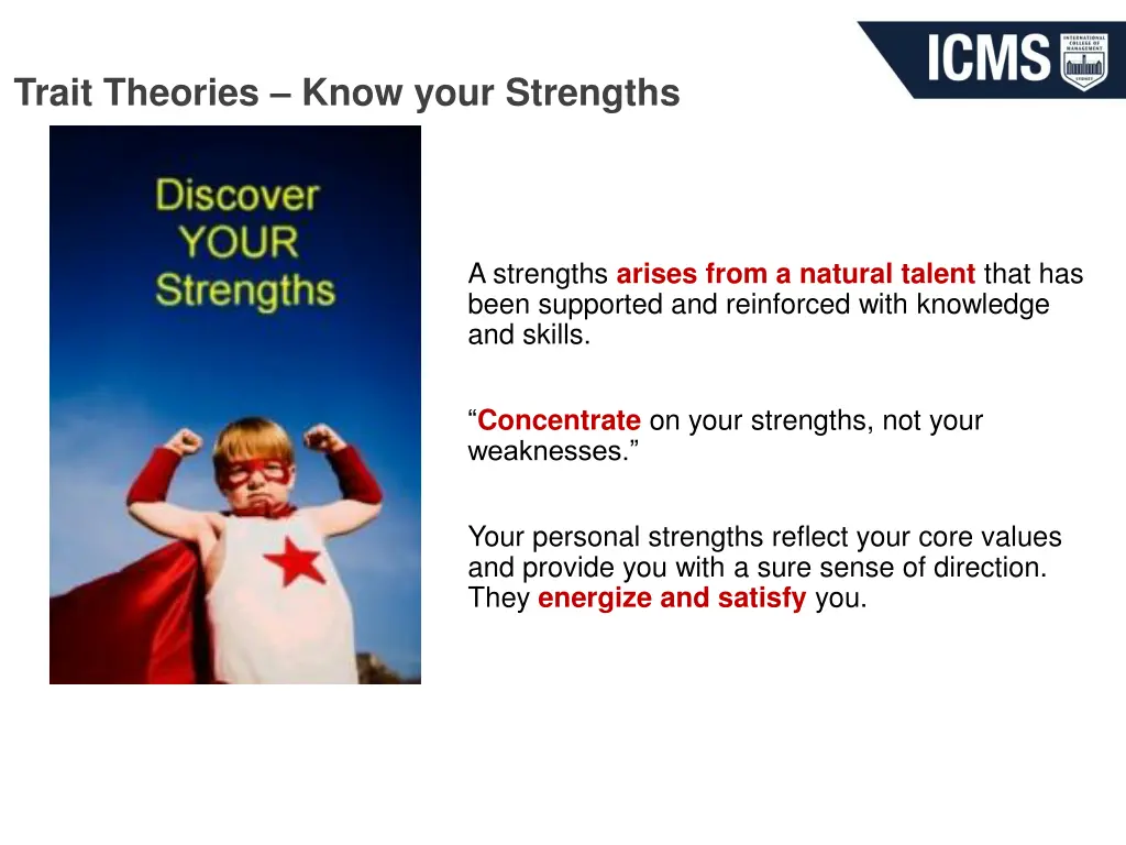 trait theories know your strengths