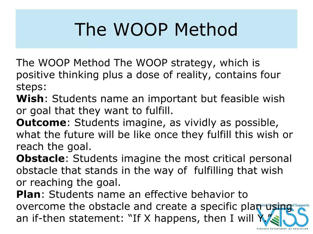 the woop method