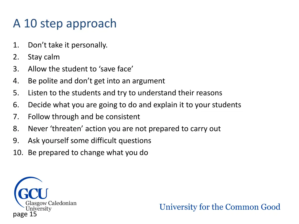 a 10 step approach
