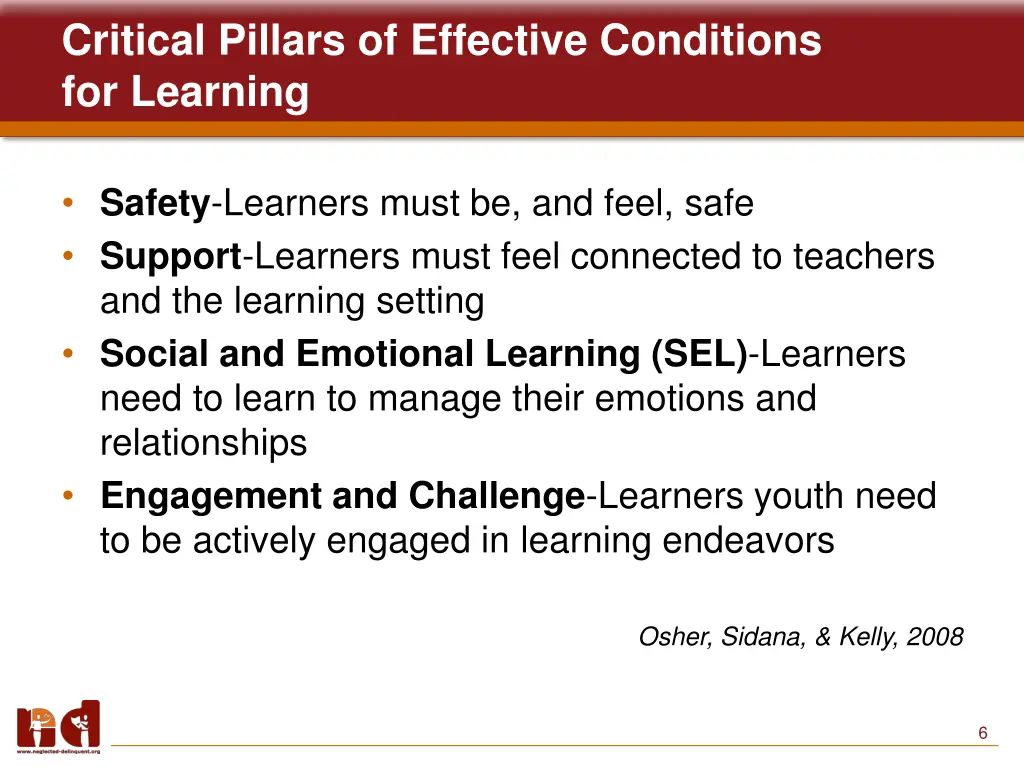 critical pillars of effective conditions