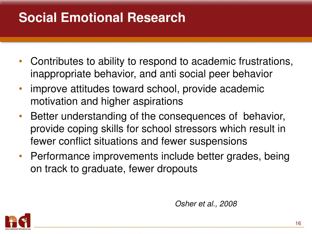 social emotional research