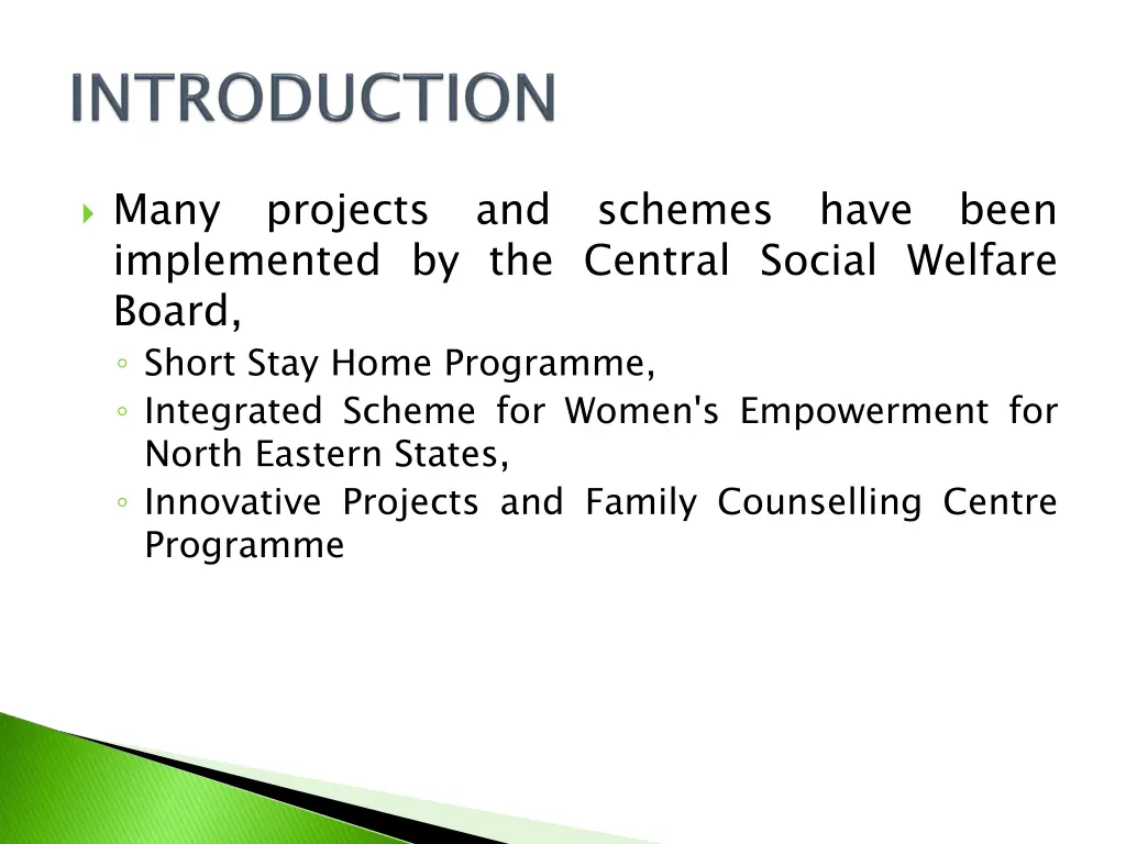 many implemented by the central social welfare 1