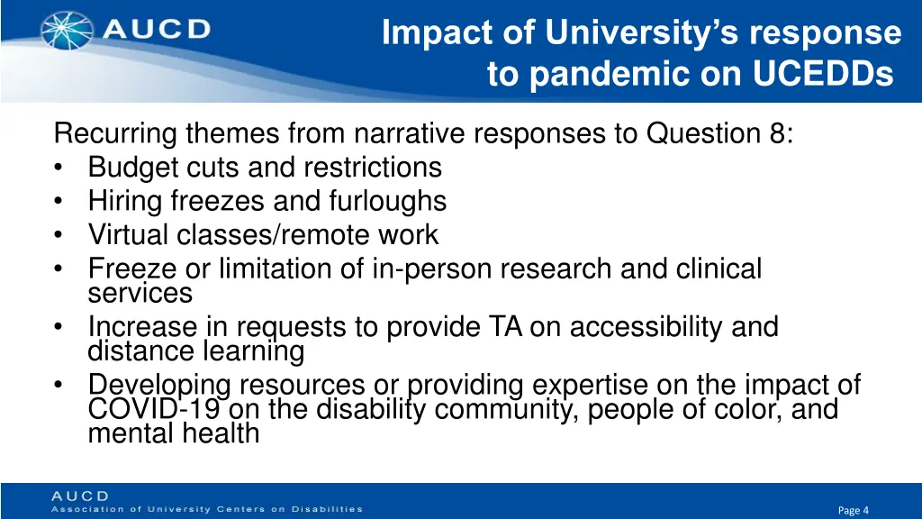 impact of university s response to pandemic