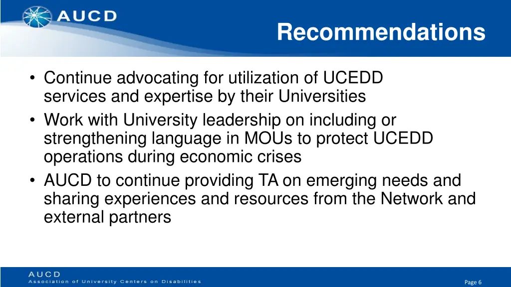 recommendations