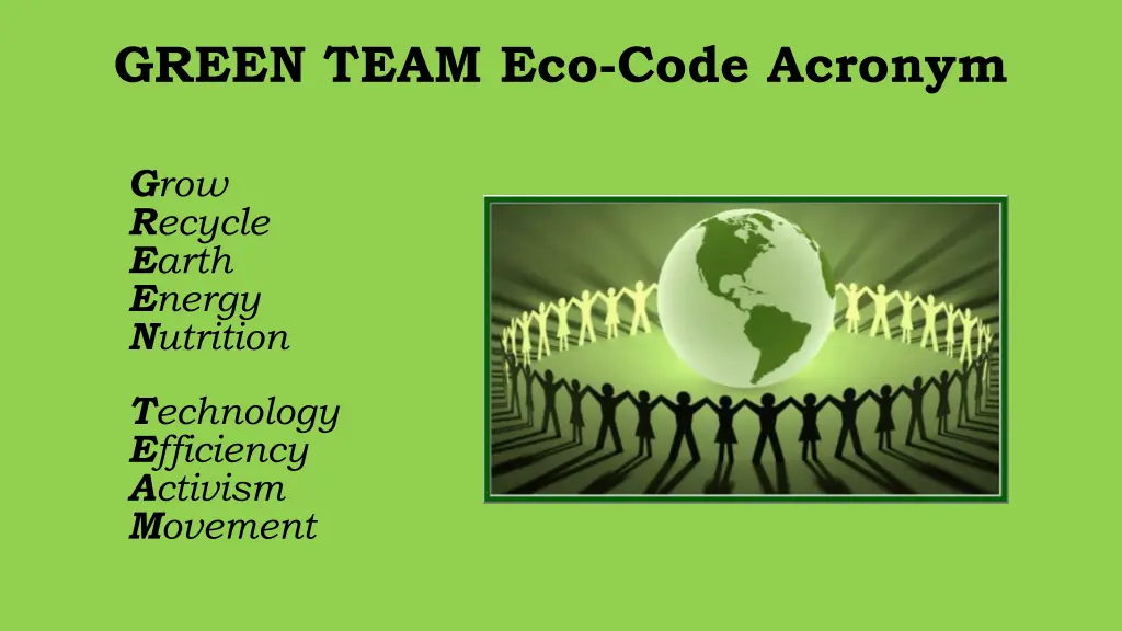 green team eco code acronym