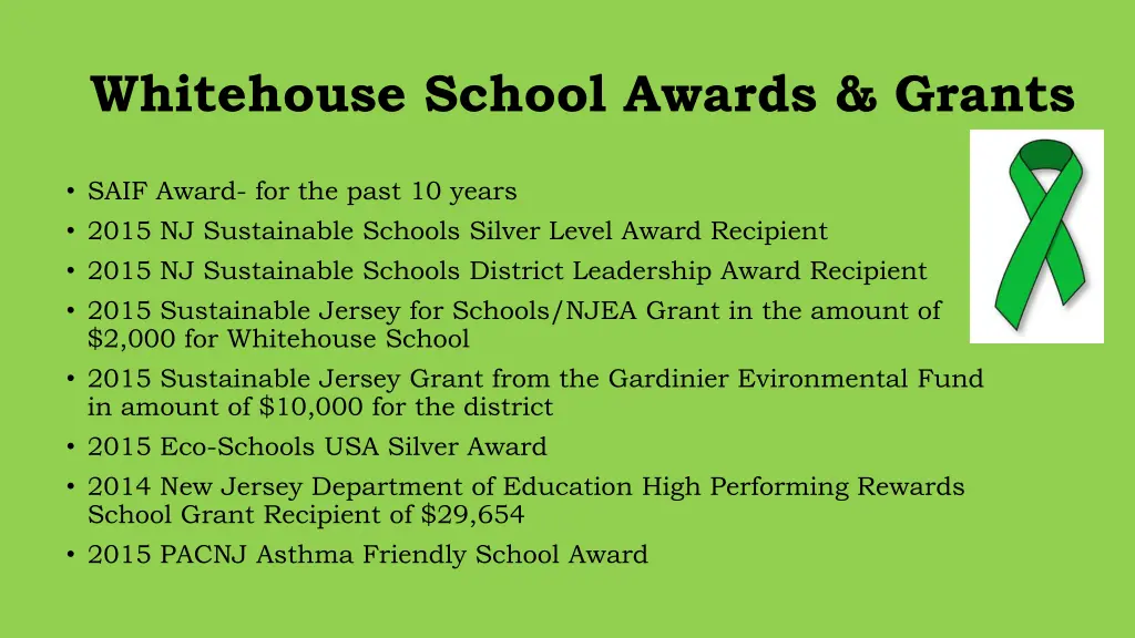 whitehouse school awards grants