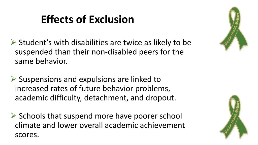 effects of exclusion