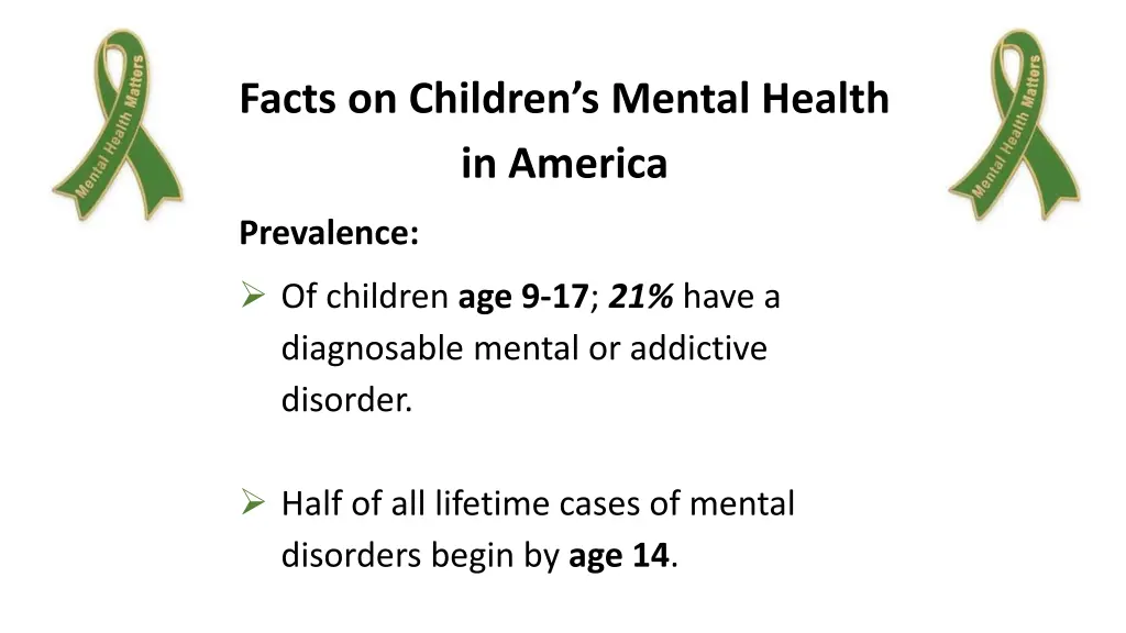 facts on children s mental health in america